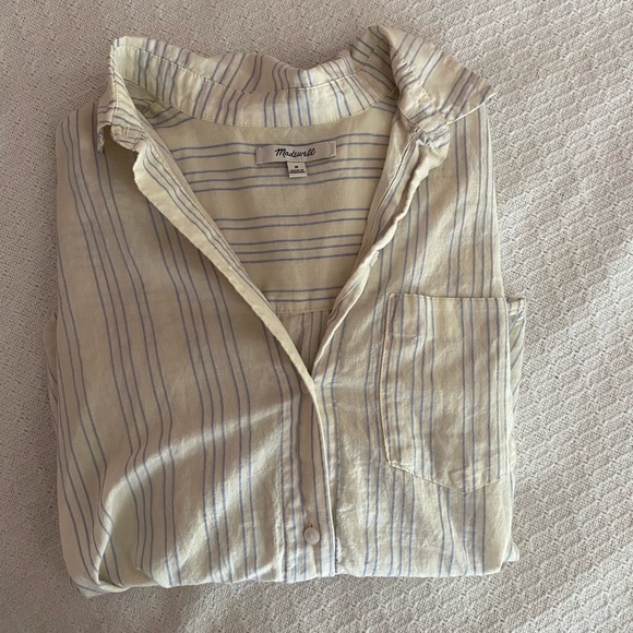 Madewell Striped Button-Up with Tie Feature - Picture 4 of 4
